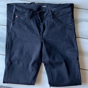 Black straight leg Hudson jeans